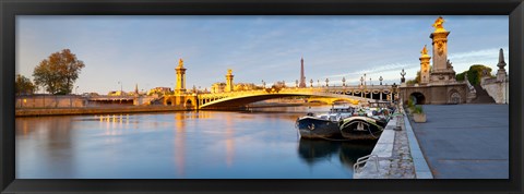 Framed Bridge across the river, Pont Alexandre III, Seine River, Paris, Ile-De-France, France Print