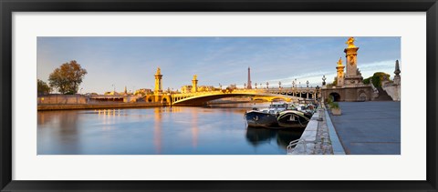 Framed Bridge across the river, Pont Alexandre III, Seine River, Paris, Ile-De-France, France Print