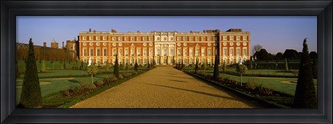 Framed Facade of the palace, Hampton Court, Richmond-Upon-Thames, London, England Print