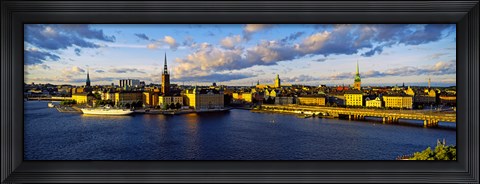 Framed City at the waterfront, Gamla Stan, Stockholm, Sweden Print