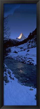 Framed Mt Matterhorn from Zermatt, Valais Canton, Switzerland Print