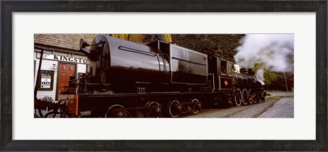 Framed Kingston Flyer vintage steam train, Kingston, Otago Region, South Island, New Zealand Print