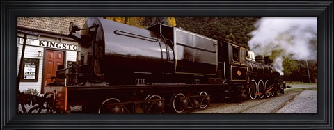 Framed Kingston Flyer vintage steam train, Kingston, Otago Region, South Island, New Zealand Print