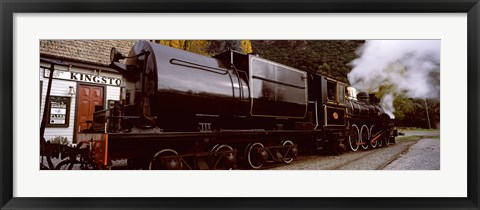 Framed Kingston Flyer vintage steam train, Kingston, Otago Region, South Island, New Zealand Print