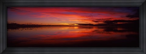 Framed Reflection of clouds in water, Rarotonga, Cook Islands, New Zealand Print
