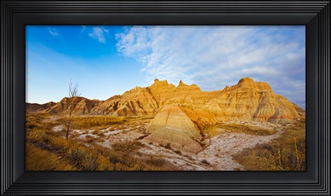 Framed Rock formations on a landscape, Saddle Pass Trail, Badlands National Park, South Dakota, USA Print