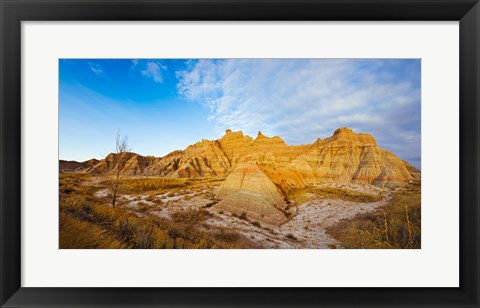 Framed Rock formations on a landscape, Saddle Pass Trail, Badlands National Park, South Dakota, USA Print
