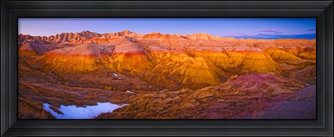 Framed Rock formations on a landscape, Badlands National Park, South Dakota, USA Print