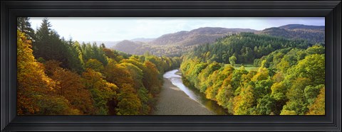 Framed River Garry at Killiecrankie, Pitlochry, Perth And Kinross, Scotland Print