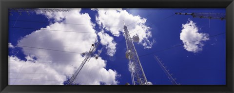 Framed Low angle view of radio antennas, Tucson Mountain Park, Tucson, Arizona, USA Print