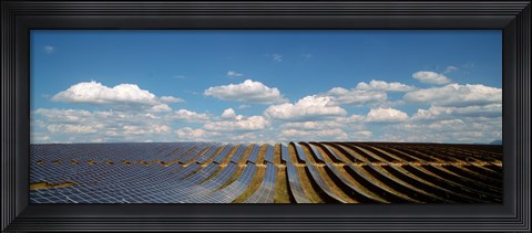 Framed Solar panels in a field, Provence-Alpes-Cote d&#39;Azur, France Print