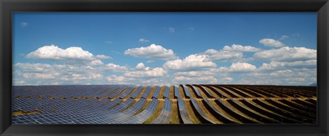 Framed Solar panels in a field, Provence-Alpes-Cote d&#39;Azur, France Print