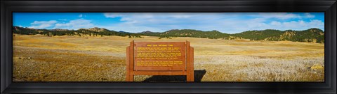 Framed Signboard at Wind Cave National Park, Black Hills National Forest, South Dakota, USA Print