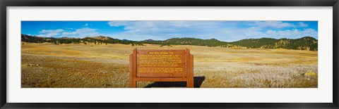 Framed Signboard at Wind Cave National Park, Black Hills National Forest, South Dakota, USA Print