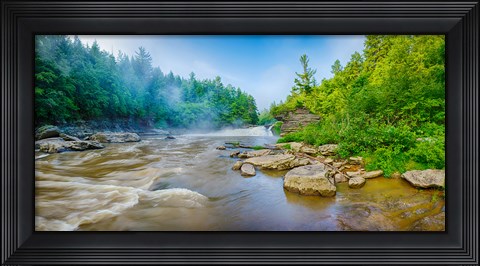 Framed Youghiogheny River a wild and scenic river, Swallow Falls State Park, Garrett County, Maryland Print