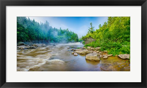 Framed Youghiogheny River a wild and scenic river, Swallow Falls State Park, Garrett County, Maryland Print