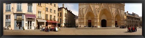 Framed Facade of a cathedral, St. Jean Cathedral, Lyon, Rhone, Rhone-Alpes, France Print