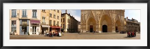 Framed Facade of a cathedral, St. Jean Cathedral, Lyon, Rhone, Rhone-Alpes, France Print