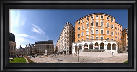 Framed Buildings at Place Louis Pradel, Lyon, Rhone, Rhone-Alpes, France Print