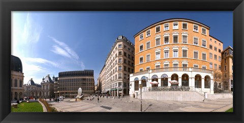 Framed Buildings at Place Louis Pradel, Lyon, Rhone, Rhone-Alpes, France Print