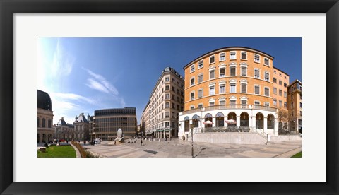 Framed Buildings at Place Louis Pradel, Lyon, Rhone, Rhone-Alpes, France Print