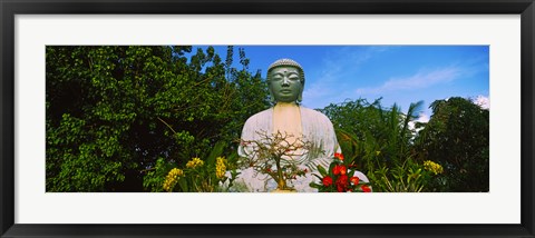 Framed Low angle view of a Buddha statue, Lahaina Jodo Mission, Maui, Hawaii, USA Print
