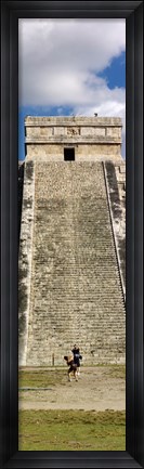 Framed Kukulkan Pyramid, Yucatan, Mexico (vertical) Print