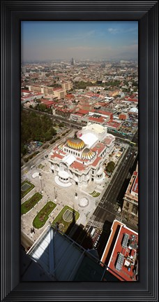 Framed High angle view of Palacio de Bellas Artes, Mexico City, Mexico Print