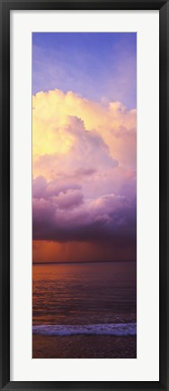 Framed Clouds over the pacific ocean, Hawaii, USA Print