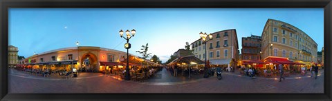 Framed Street with buildings at dusk, Nice, Alpes-Maritimes, Provence-Alpes-Cote d&#39;Azur, France Print