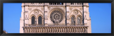 Framed Architectural detail of a cathedral, Notre Dame de Paris, Paris, Ile-de-France, France Print