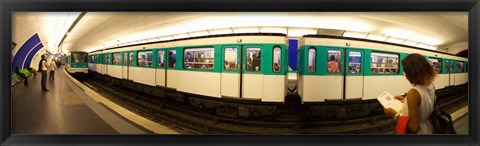 Framed 360 degree view of a metro train, Paris, Ile-de-France, France Print