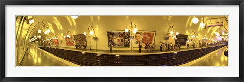 Framed 360 degree view of a metro station, Paris, Ile-de-France, France Print