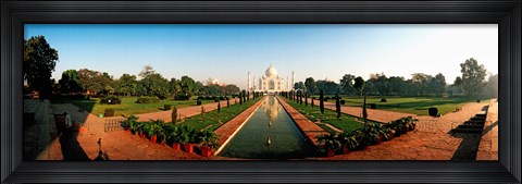 Framed Taj Mahal and Gardens, Agra, Uttar Pradesh, India Print