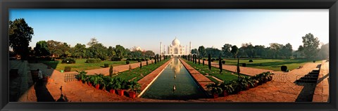 Framed Taj Mahal and Gardens, Agra, Uttar Pradesh, India Print