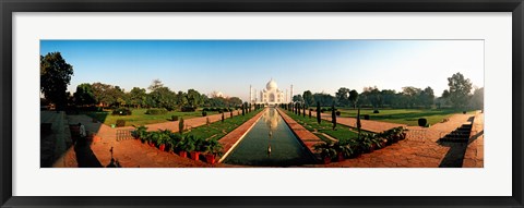 Framed Taj Mahal and Gardens, Agra, Uttar Pradesh, India Print