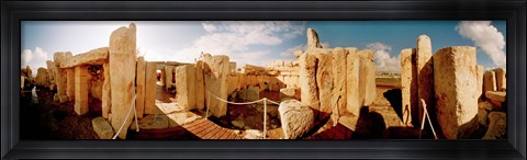 Framed Ruins of Ggantija Temples, Gozo, Malta Print