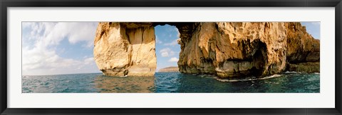 Framed Azure Window natural arch in the sea, Gozo, Dwejra, Malta Print