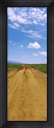 Framed Dirt road passing through San Rafael Valley, Arizona Print