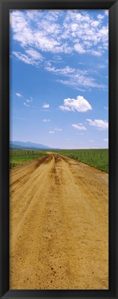 Framed Dirt road passing through San Rafael Valley, Arizona Print