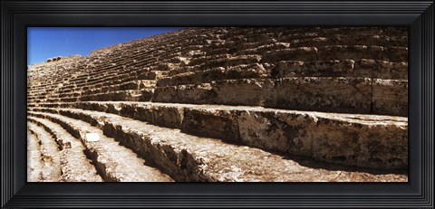 Framed Steps of the theatre in the ruins of Hierapolis, Pamukkale, Denizli Province, Turkey Print