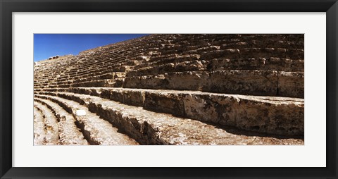 Framed Steps of the theatre in the ruins of Hierapolis, Pamukkale, Denizli Province, Turkey Print