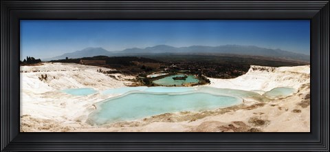 Framed Travetine Pool and Hot Springs, Pamukkale, Denizli Province, Turkey Print