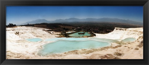 Framed Travetine Pool and Hot Springs, Pamukkale, Denizli Province, Turkey Print