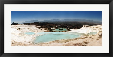 Framed Travetine Pool and Hot Springs, Pamukkale, Denizli Province, Turkey Print