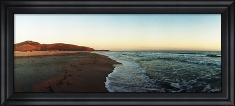 Framed Surf on the beach, Patara Beach, Patara, Antalya Province, Turkey Print