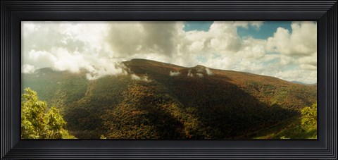 Framed Clouds over mountain, Kaaterskill Falls, Catskill Mountains, New York State, USA Print