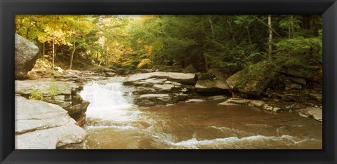 Framed Kaaterskill Falls stream, New York State Print