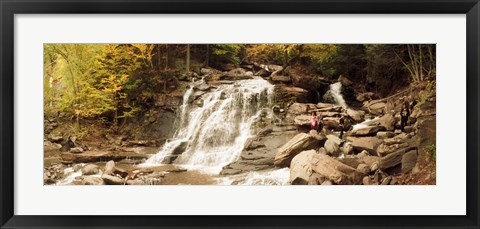 Framed Tourists at Kaaterskill Falls, Catskill Mountains, New York State, USA Print