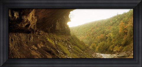 Framed View of the Catskills from Kaaterskill Falls in autumn, New York State, USA Print
